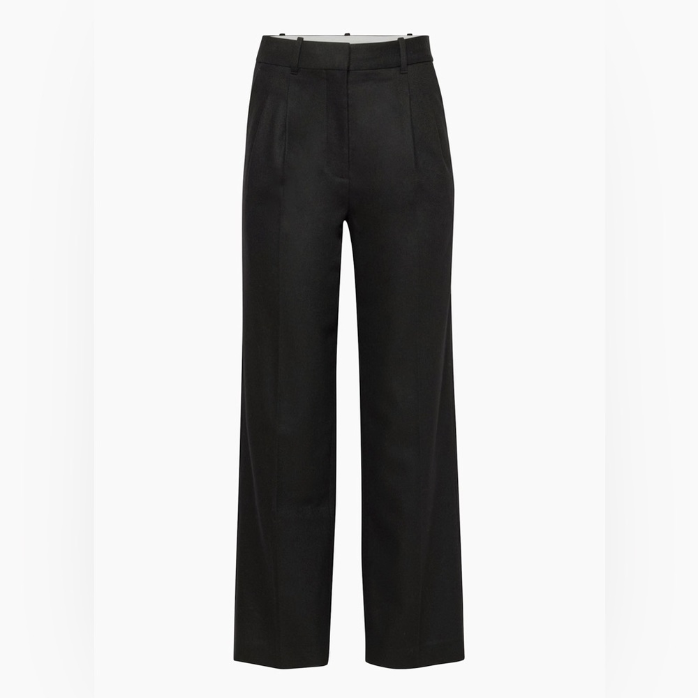 NWT Wilfred Aritzia The Effortless Pant in Wool-Cashmere Black Size 2